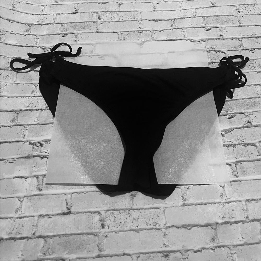 Kona Sol Black Side Tie Bikini Bottom Size Large - Picture 2 of 6